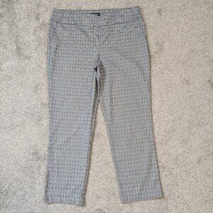 HILARY RADLEY Black Herringbone Plaid Stretchy Pull-On High Rise Pants; Size XXL